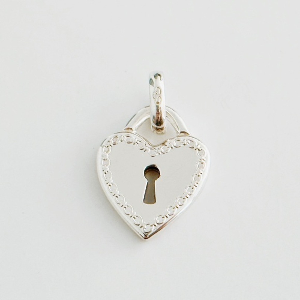 Retired, Links of London - Sterling Silver Heart Lock Charm